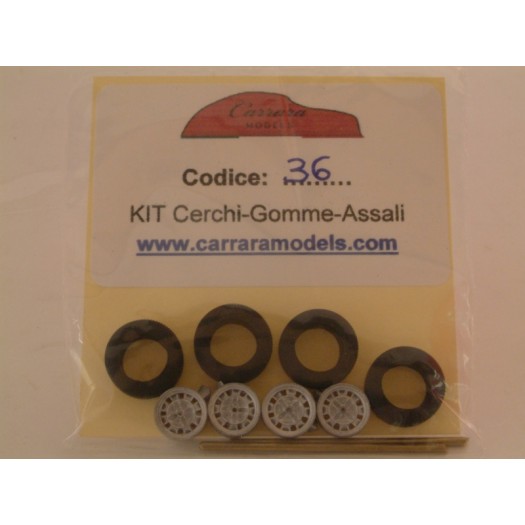 W43-36 Set Ruote Campagnolo per auto Fiat Abarth 1:43
